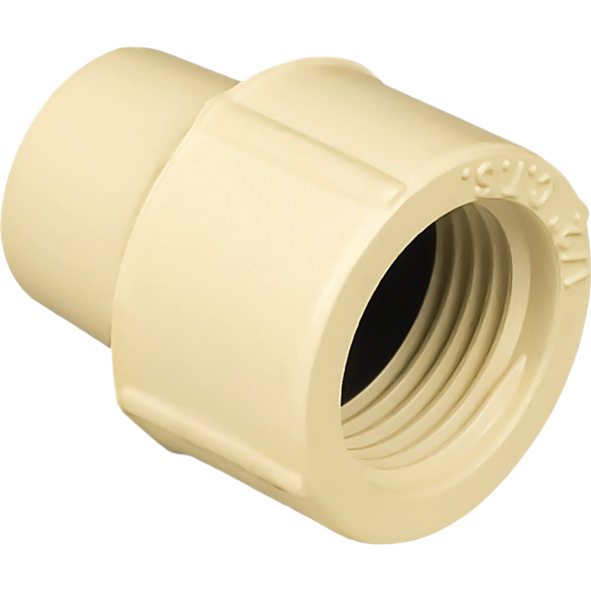 Beige CPVC threaded slip adapter for plumbing applications in Pipes & Fittings and Home Improvement collections under $50