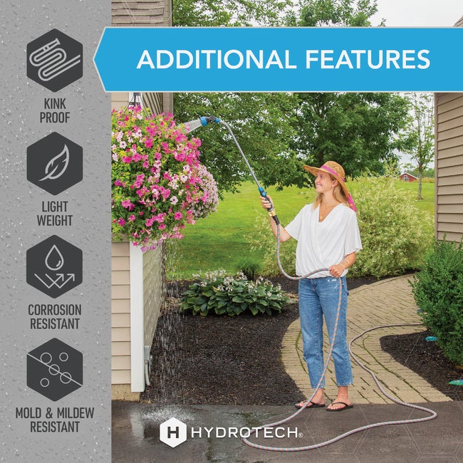 Hydrotech 5/8" x 75' Orange Expandable Burst Proof Hose