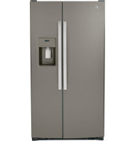 stainless steel side-by-side refrigerator with water dispenser for kitchen appliances and home improvement