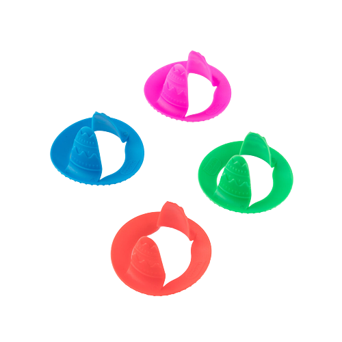 Set of four brightly colored sombrero-shaped holders designed for tacos in kitchen gadgets and utensils under $50 category