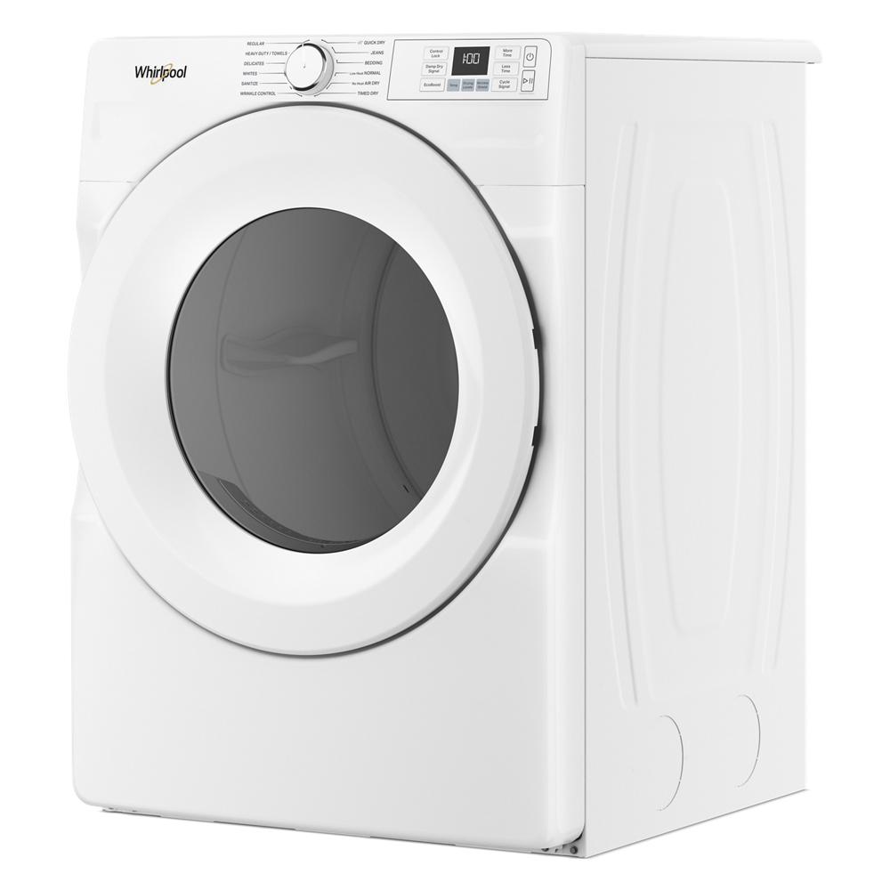 White front load electric dryer with digital display and large round door from Electric Dryers collection