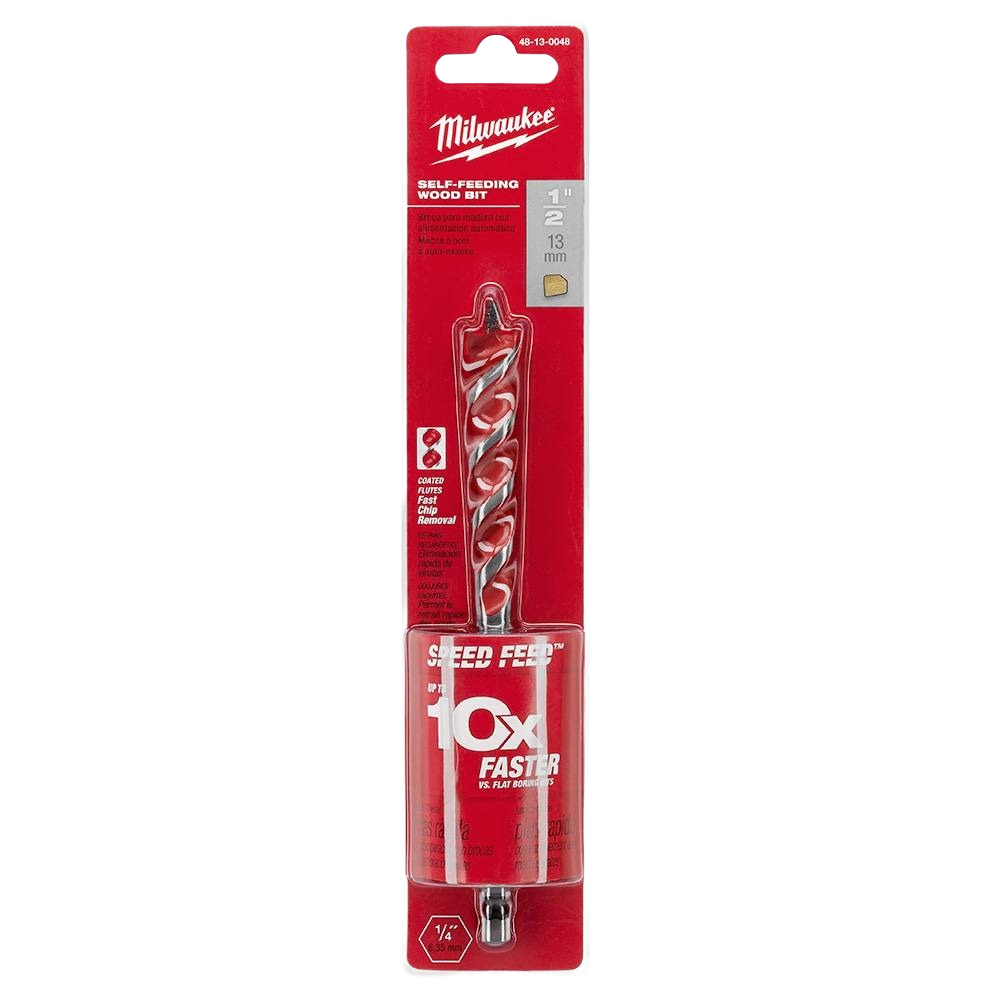 Milwaukee 1/2 inch wood bit with self-feeding spiral design in Tool Accessories and Power Tool Accessories collections