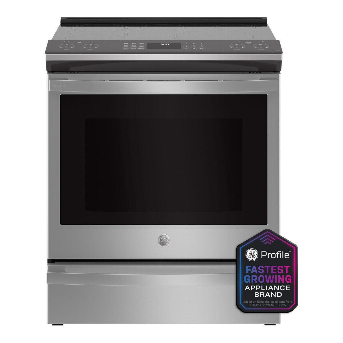 GE Profile™ 30" Smart Slide-In Fingerprint Resistant Front-Control Induction and Convection Range with No Preheat Air Fry