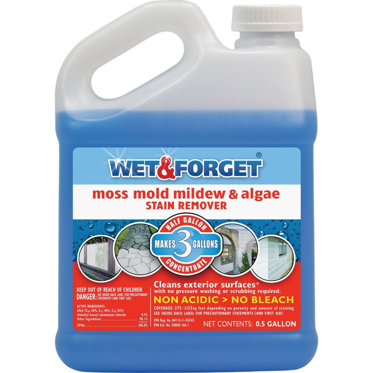Wet & Forget Moss & Mold Remover – Easy Outdoor Cleaner