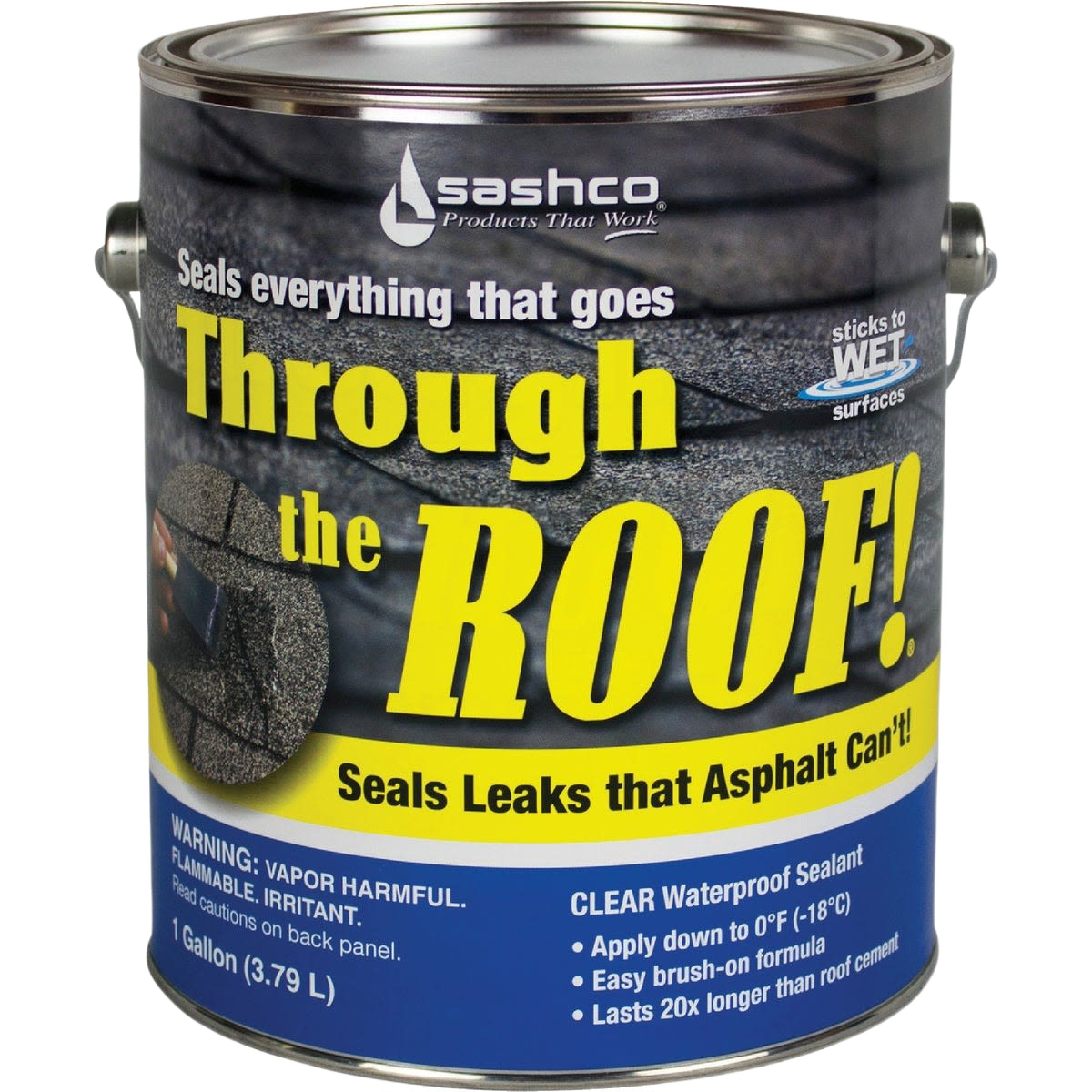 1 gallon container of clear waterproof sealant for roof leak repairs in hardware and home improvement collections