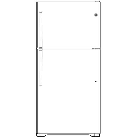 GE® ENERGY STAR® 21.9 Cu. Ft. Top-Freezer Refrigerator