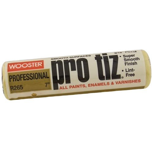 Wooster Pro-Tiz 7-inch foam paint cover with 3/16-inch nap for smooth, lint-free finish in paint supplies collection