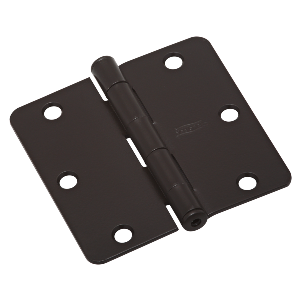 Oil rubbed bronze door hinge with 1/4-inch rounded corners for residential home improvement projects under $50