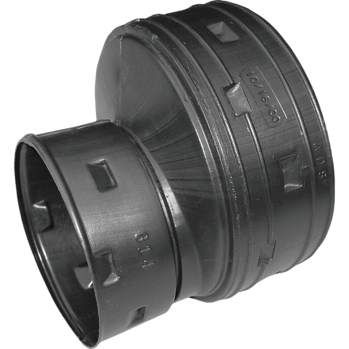 Black polyethylene reducing coupling for corrugated pipes in plumbing and pipes & fittings collections