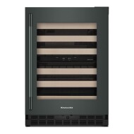 24-Inch Undercounter Wine Cellar with Right Door Swing and 46-Bottle Capacity with Wood-Front Racks in Juniper