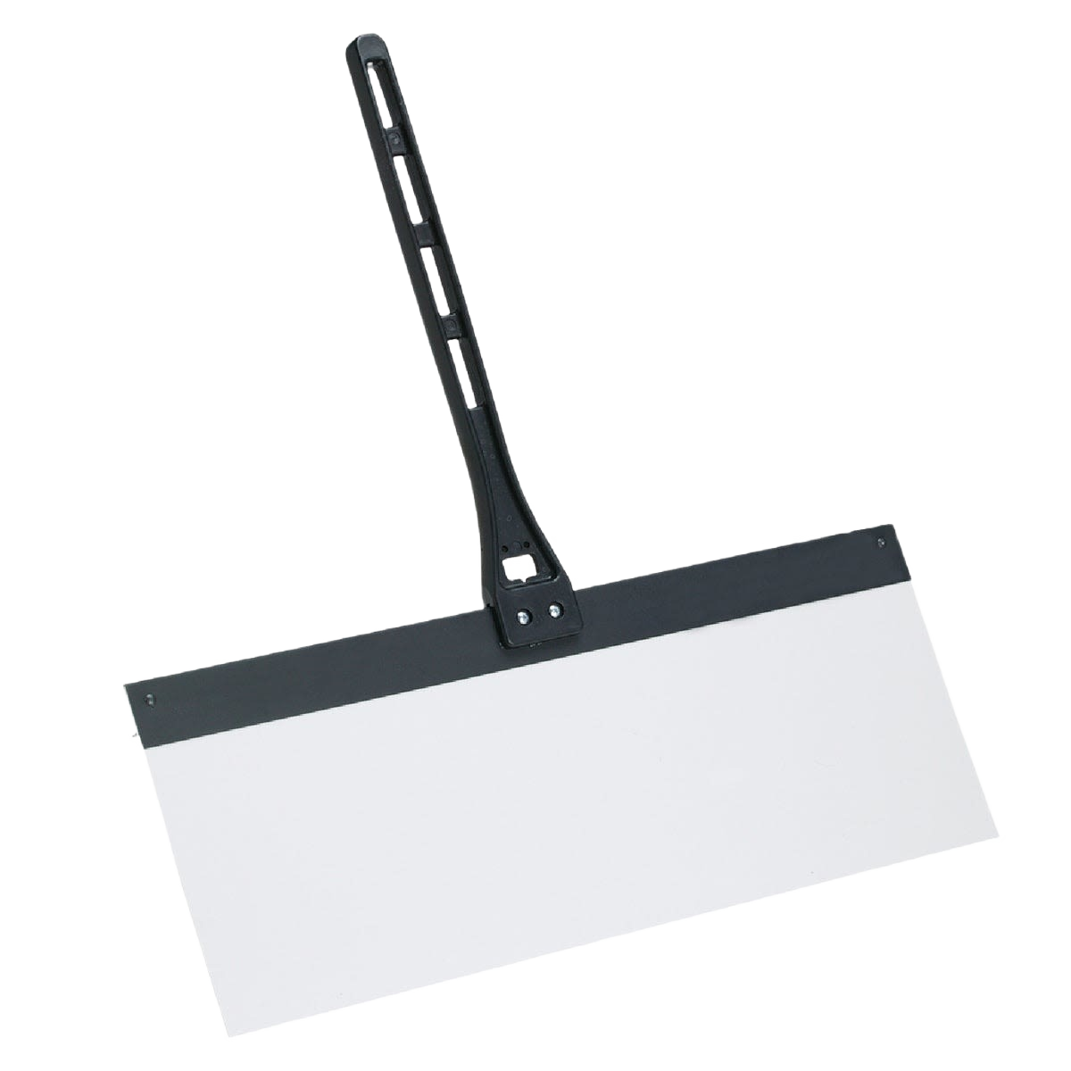 Wide paint shield with adjustable black handle for protecting surfaces during home improvement projects