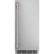 Stainless steel ice maker door with sleek vertical handle for freezers and kitchen appliances collection