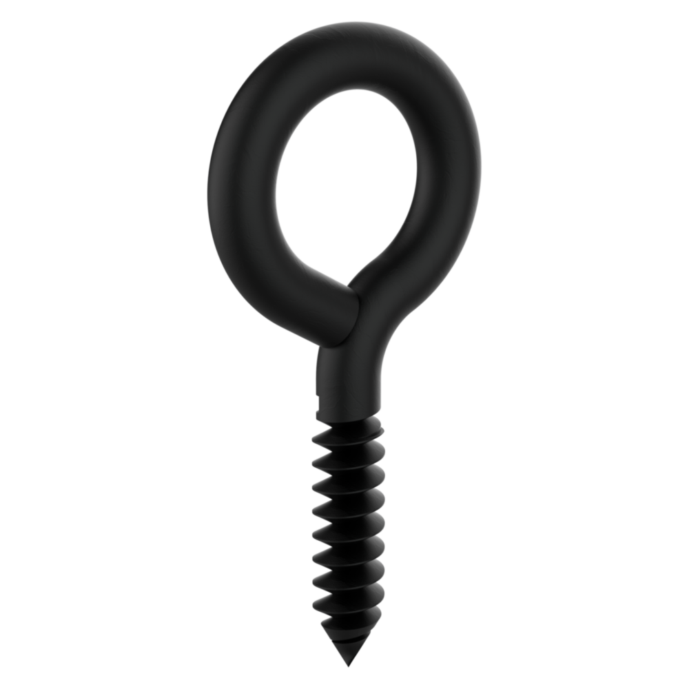 Black storm shine lag screw eye with threaded shaft for hardware, hooks & eyes, fasteners in home improvement collections under $50