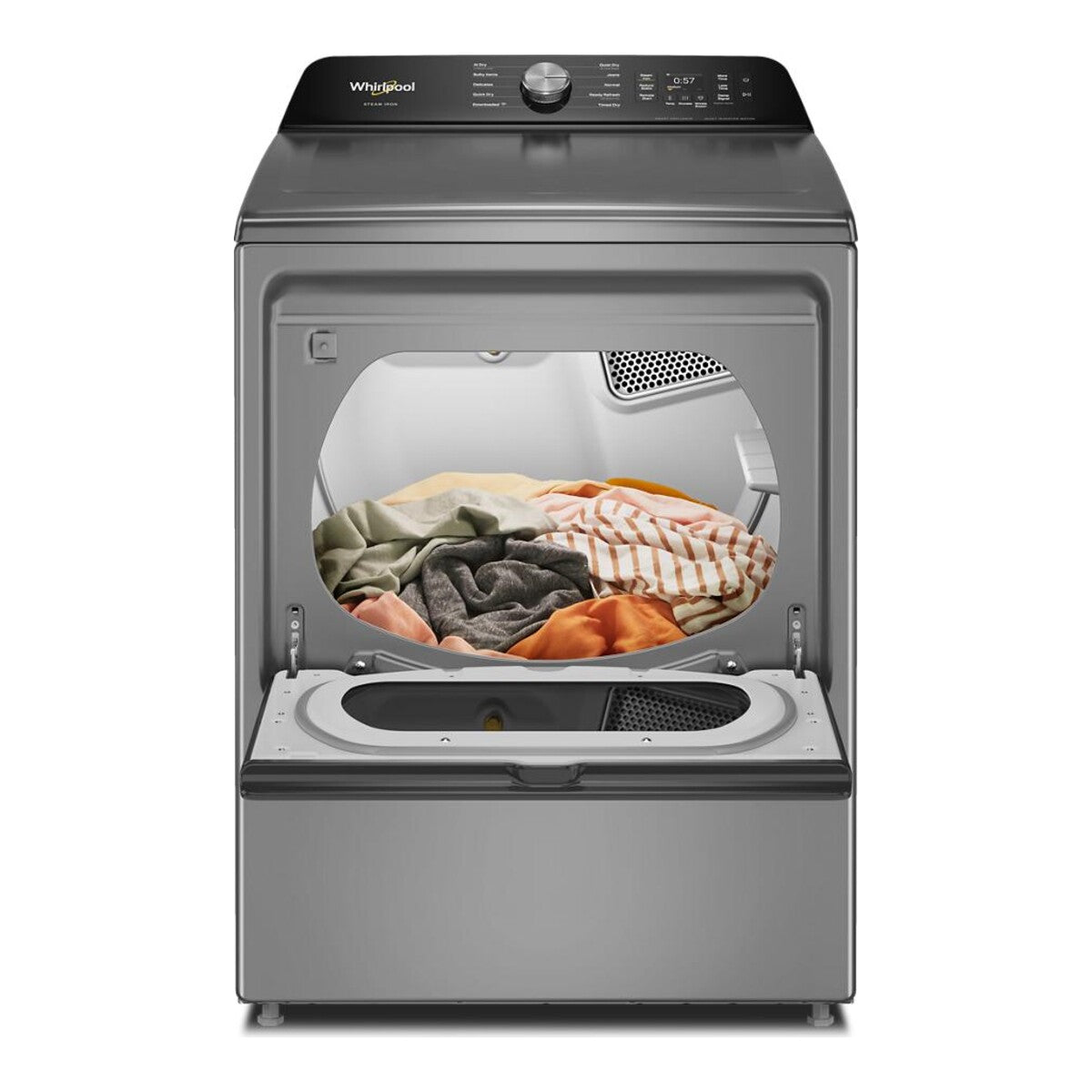 7.5 cu. ft. Smart Electric Top Load Dryer with Steam Iron and AI Dry
