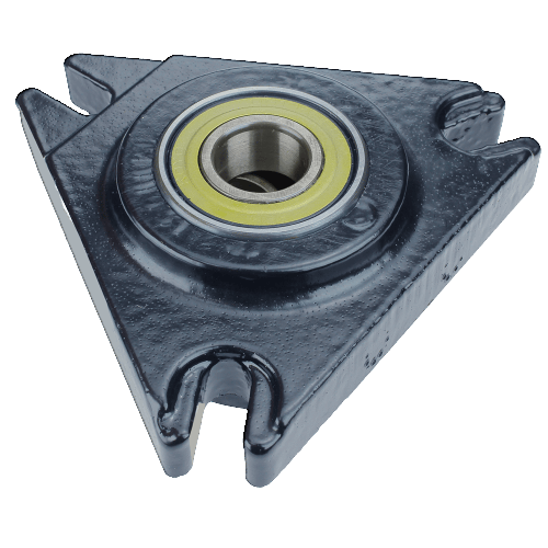 Black metal blade spindle hub with central bearing for John Deere mower parts and automotive accessories collections