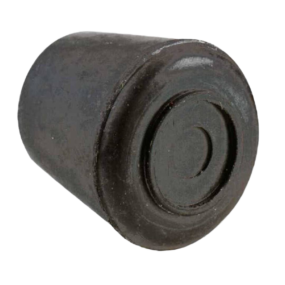 Black hi-tip rubber furniture leg protector designed to prevent floor damage in home improvement and hardware projects.