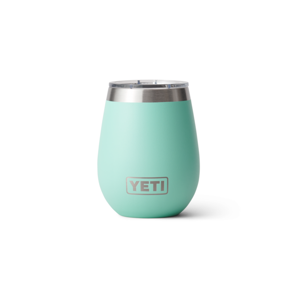 Mint green stainless steel wine tumbler with clear Magslider lid, part of drinkware and kitchen collections under $100