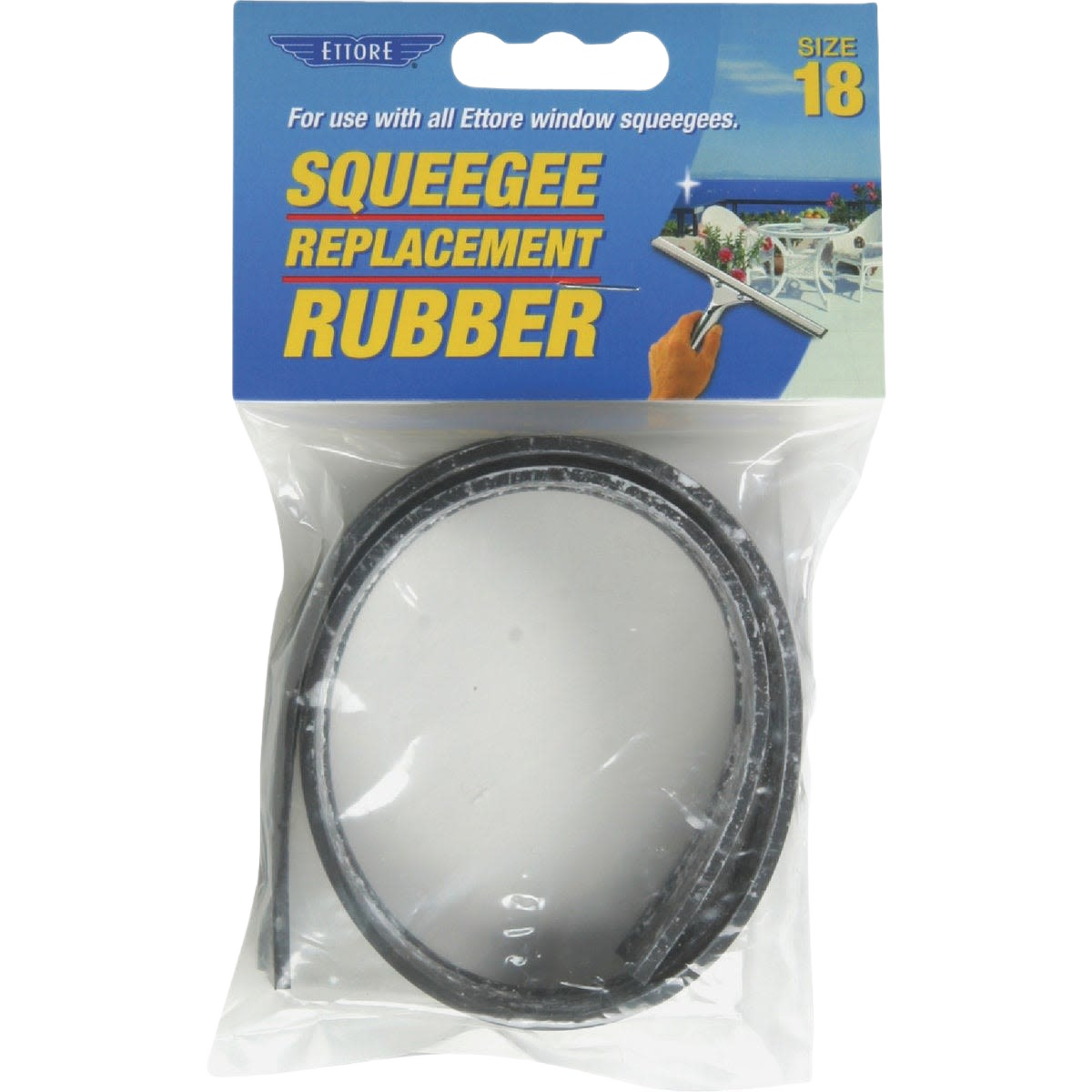 Black Ettore replacement rubber blade for window squeegees in cleaning tools and home improvement collections under $50