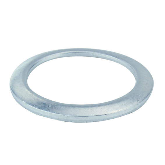 Metal oil drain plug washer for John Deere parts and lubricants, suitable for home improvement and tool maintenance.