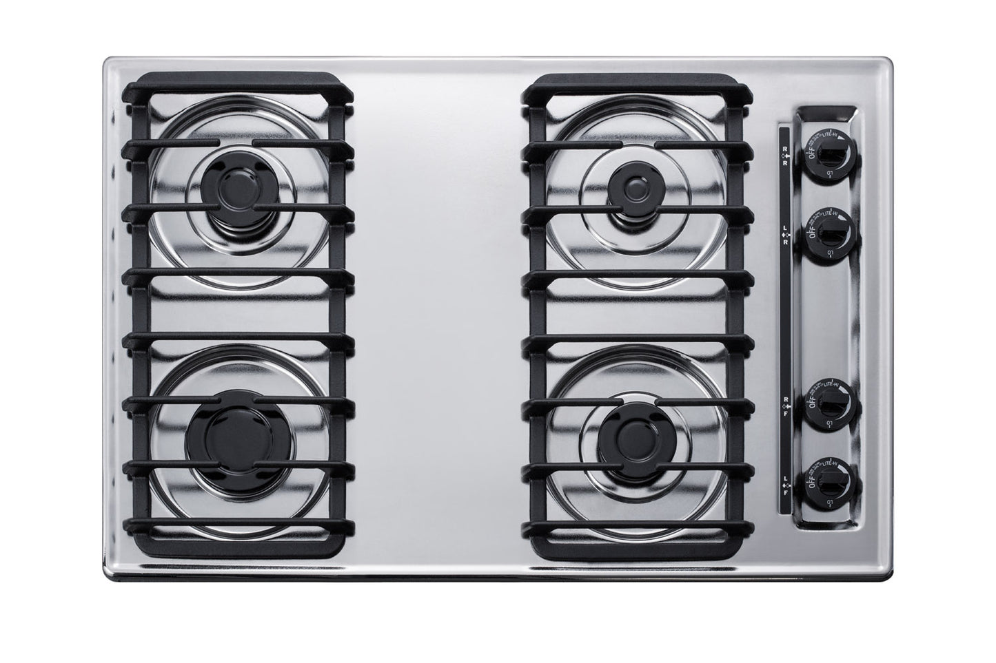 30" Wide 4-Burner Gas Cooktop
