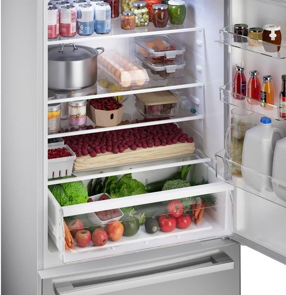 100 Series, Freestanding Bottom Freezer Refrigerator, Stainless steel (with anti-fingerprint), Total No Frost