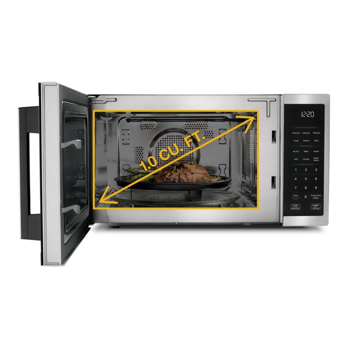 1.0 cu. ft. Stainless Steel All-In-One Multifunctional Countertop Microwave With Air Fry - 900 watt