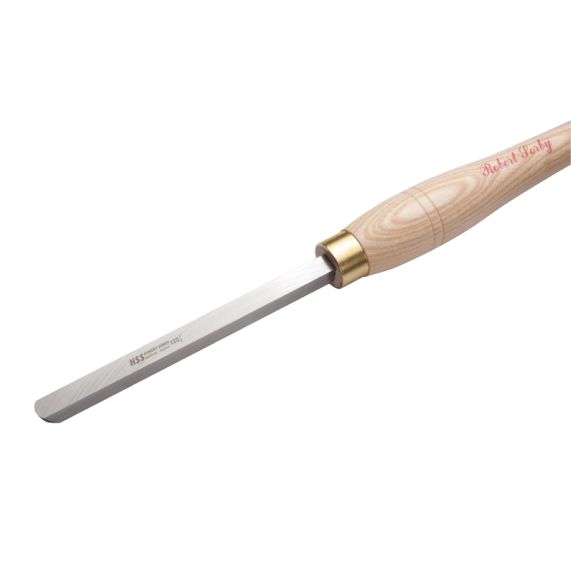 Woodworking scraper with wooden handle and round nose blade, designed for shaping bowls and platters in hand tools collection