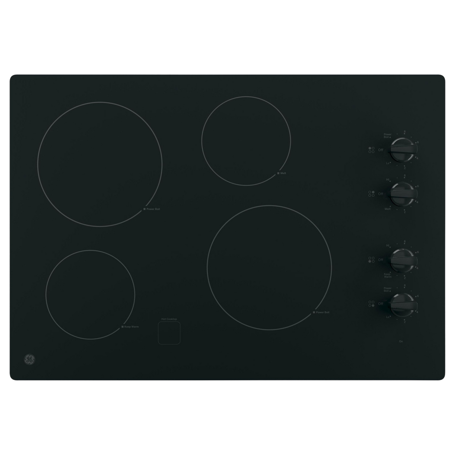 GE® 30" Built-In Knob Control Electric Cooktop