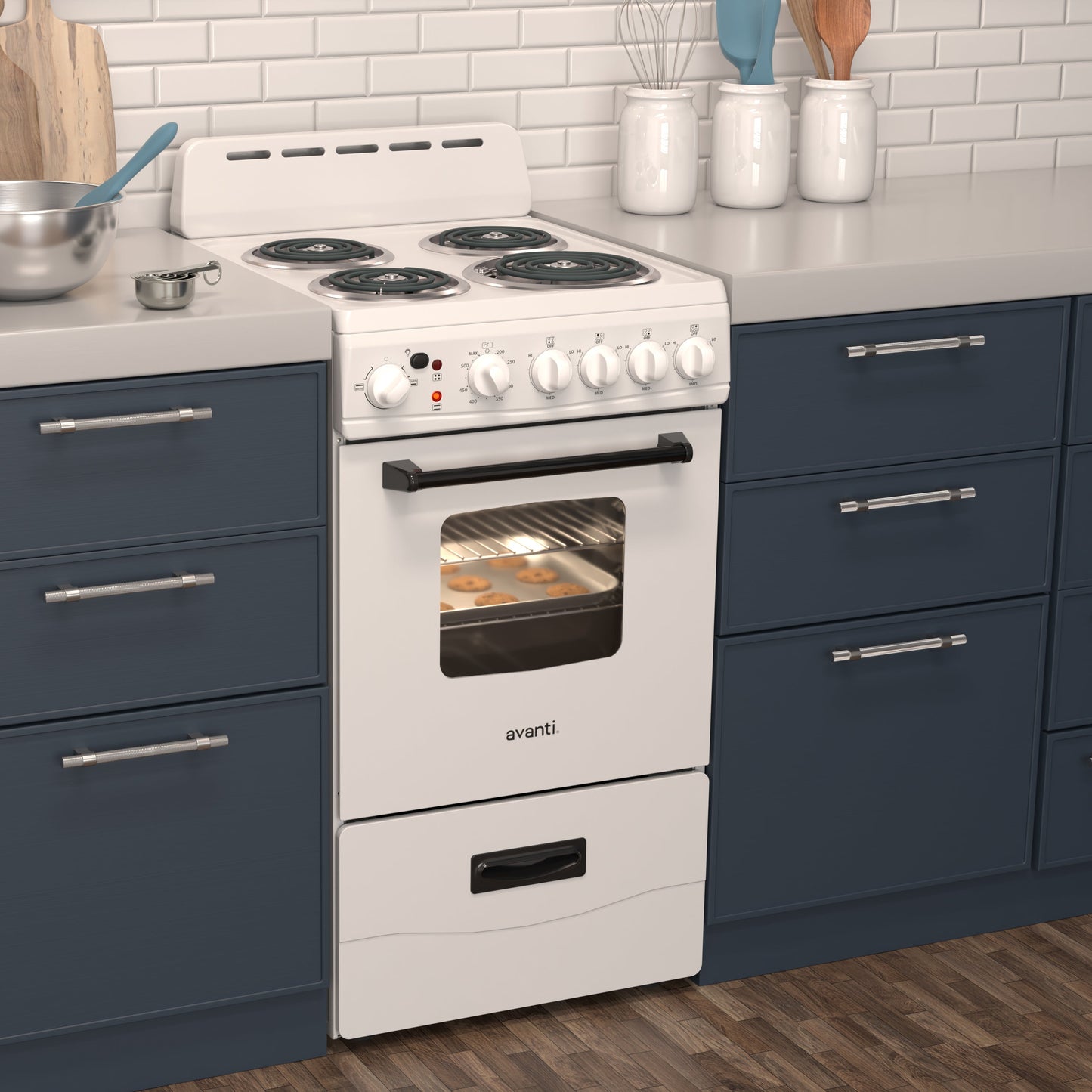 Avanti 20" Electric Range Oven with Framed Glass Door - White