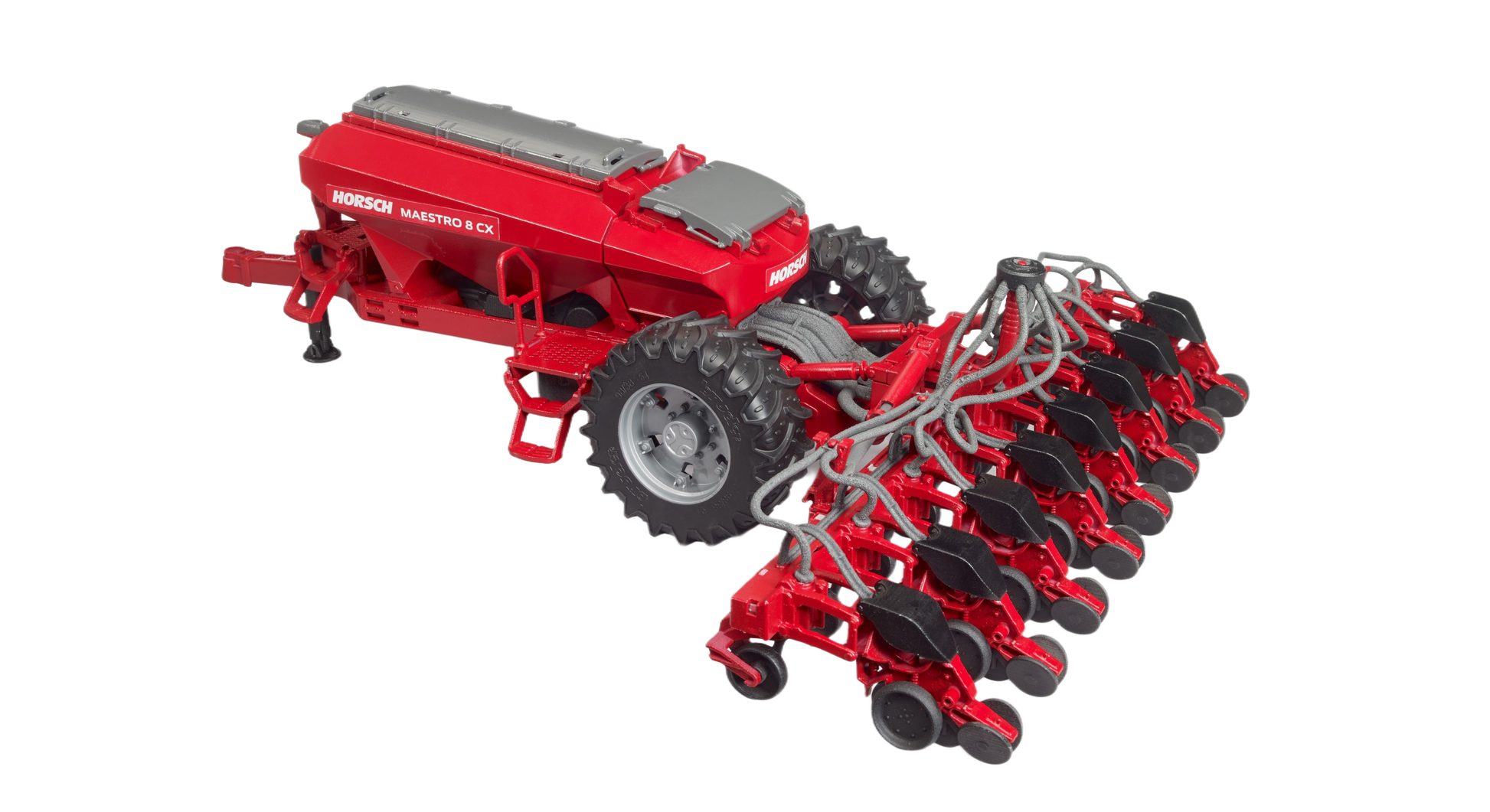 Red Horsch Maestro 8 CX model seeder with detailed planting discs and large durable tires in Vehicles & Remote Controlled Toys collection