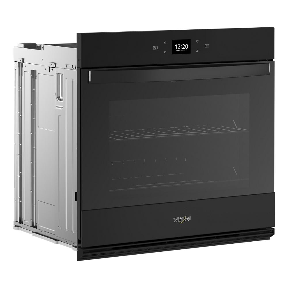 Black single wall oven with digital clock and handle from Single Wall Ovens and Kitchen & Kitchenware collections