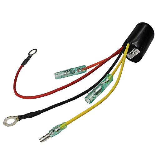 Ignition delay module with multiple colored wires and connectors for automotive and John Deere engine parts collections