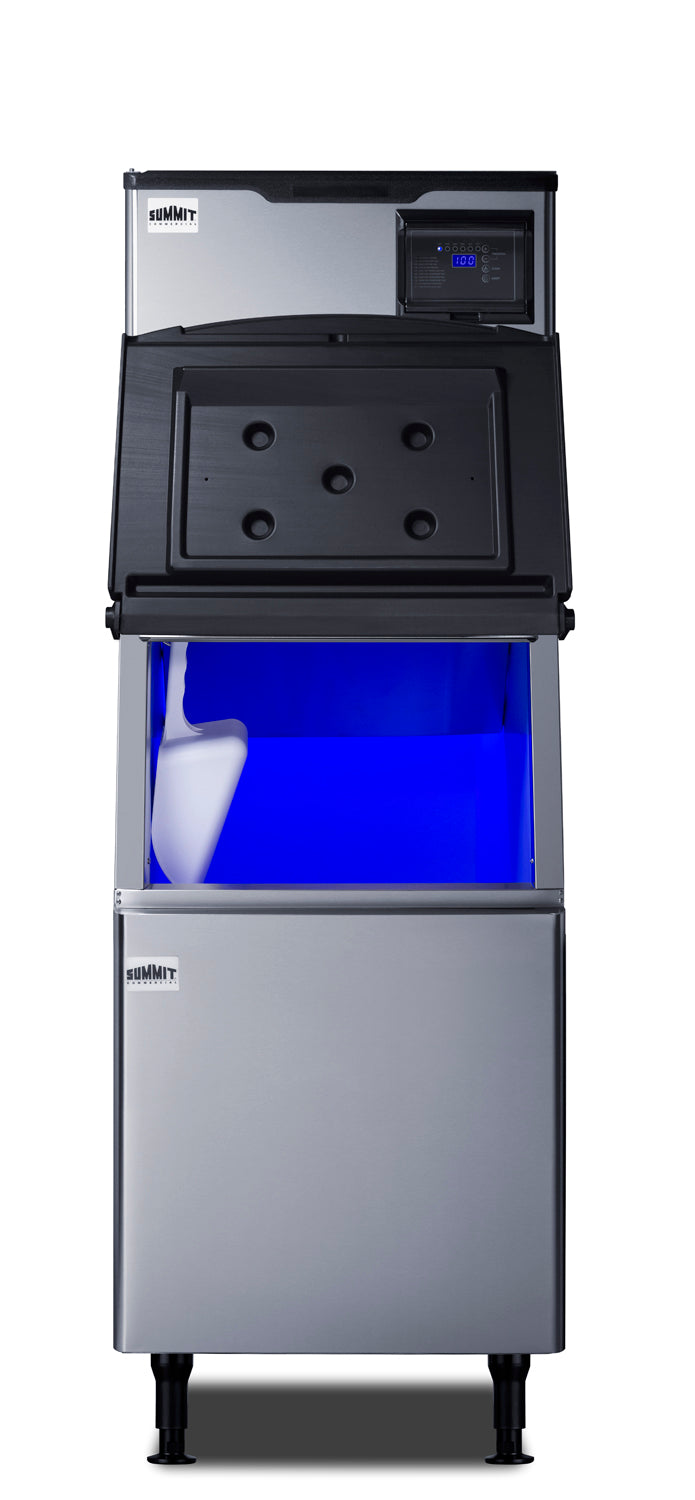 350 lb. Commercial Ice Machine With Stainless Steel Bin