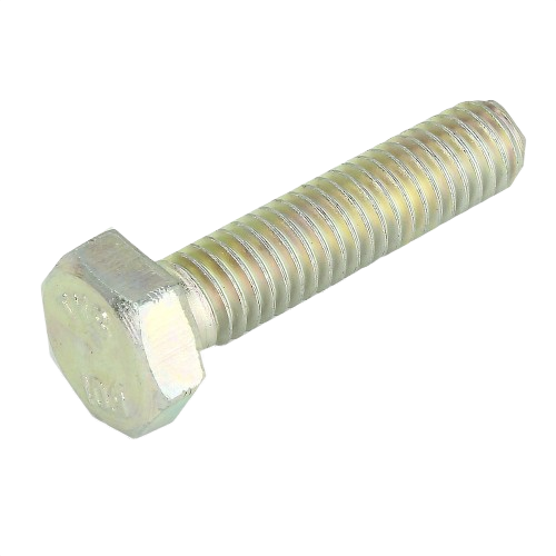 Hexagonal head screw with threaded shaft in zinc finish, part of John Deere hardware and parts collections under $50