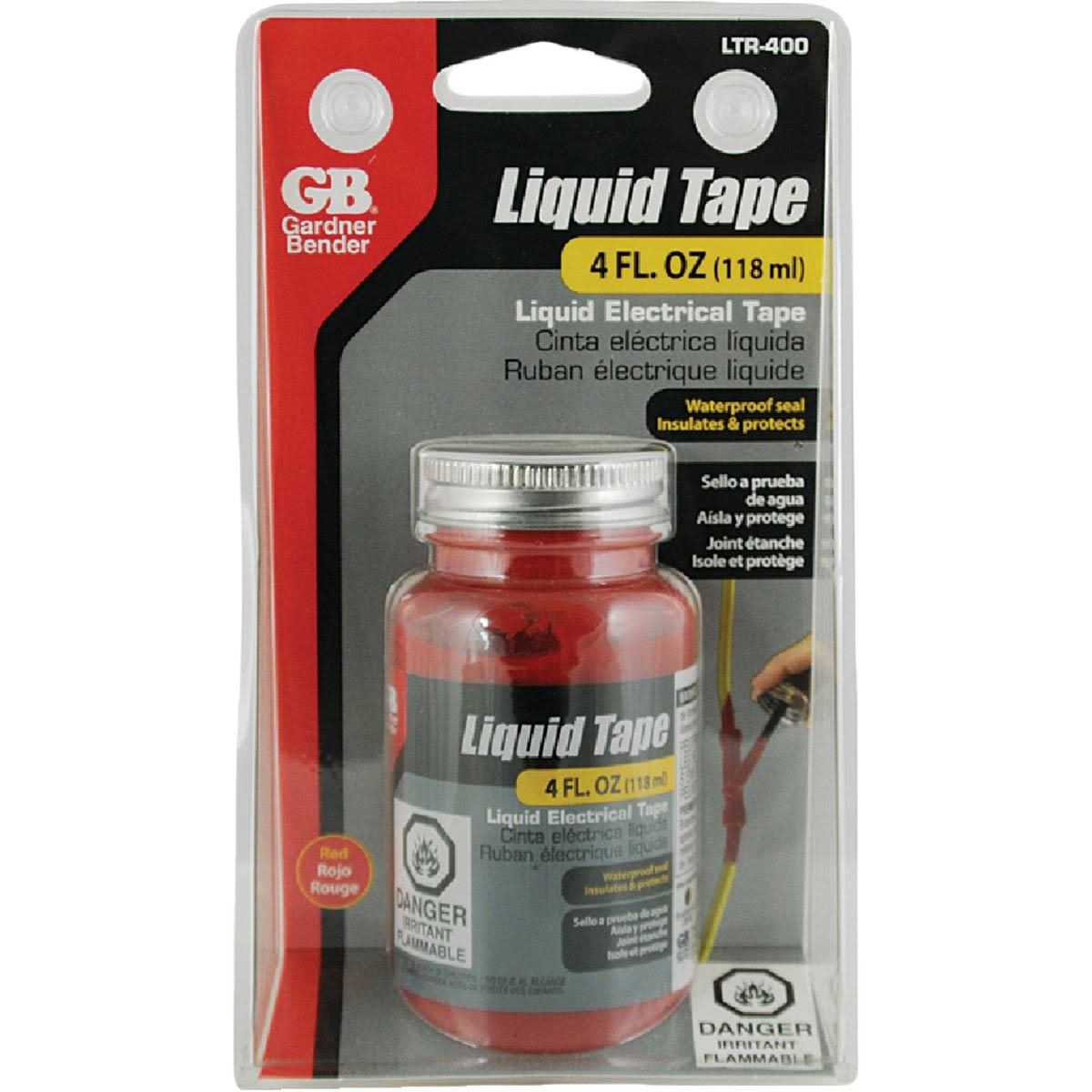 Gardner Bender red liquid electrical tape in 4 oz jar for insulating and protecting electrical connections under $50