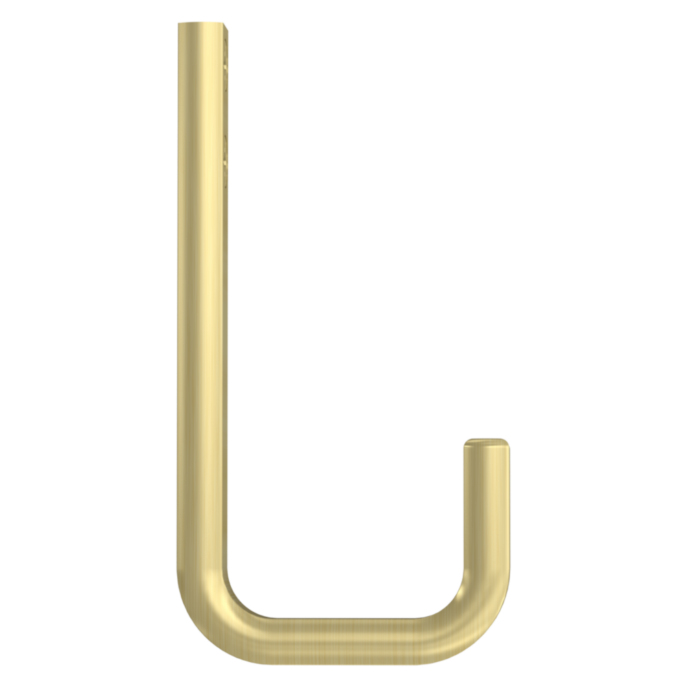 Brushed gold modern metal hook with reed detail for storage and organization projects under $50