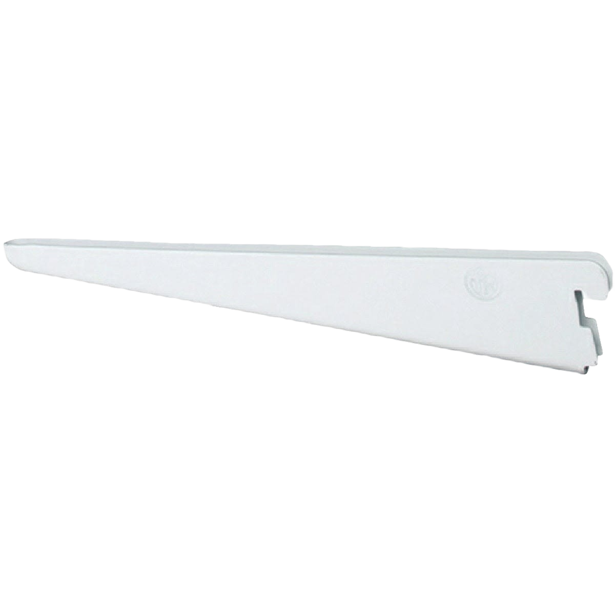 White heavy-gauge steel shelf bracket with epoxy coating for durable storage and organization solutions under $50 collections