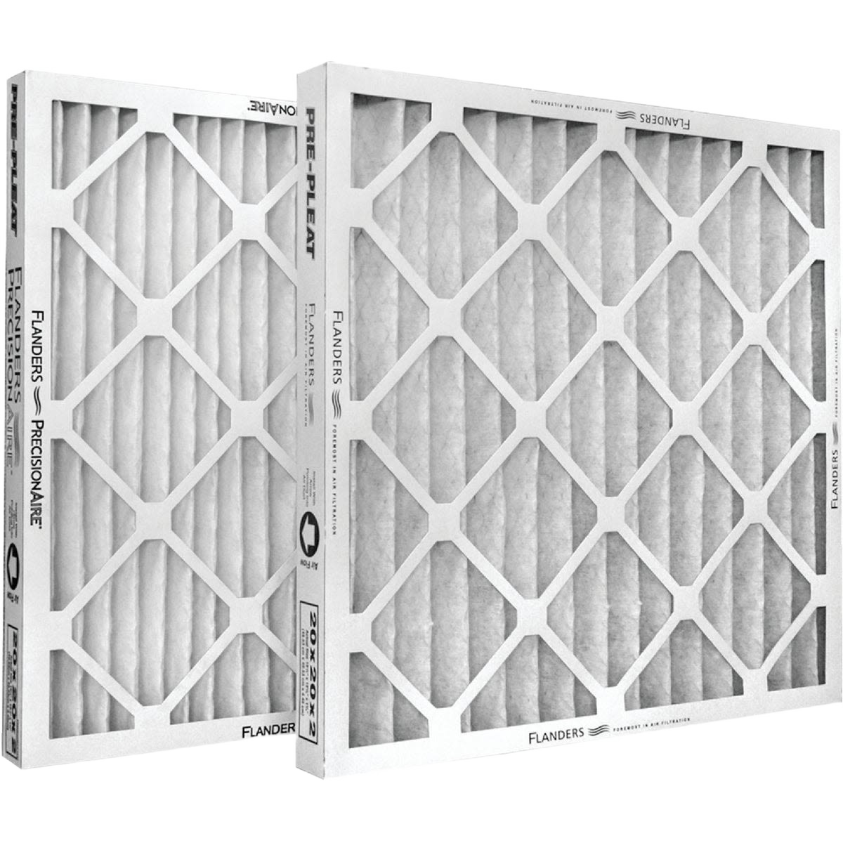 Two white BestAir Cleaning furnace filters with diamond-patterned frames for home air quality and HVAC maintenance under $50 collections