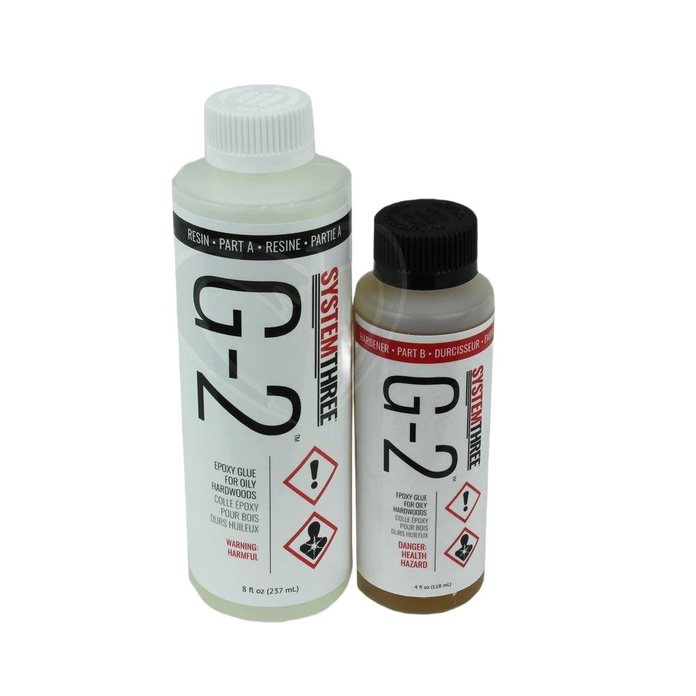 Two bottles of System Three G-2 epoxy kit for wood sealers and home improvement projects