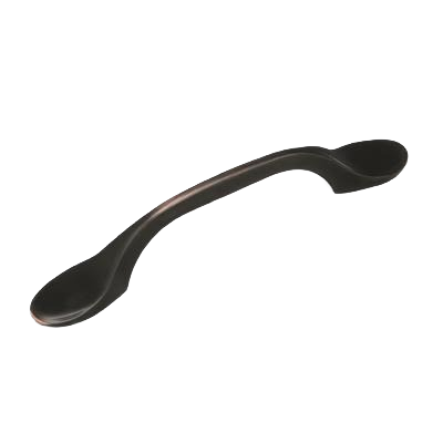 Oil-rubbed bronze cabinet pull with 3-inch center-to-center spacing for furniture hardware and home improvement tools.