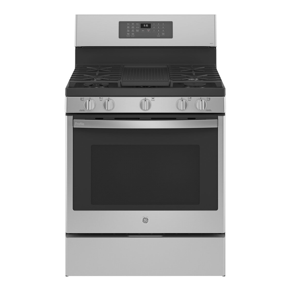 GE Profile™ 30" Free-Standing Self Clean Gas Fingerprint Resistant Range with Air Fry