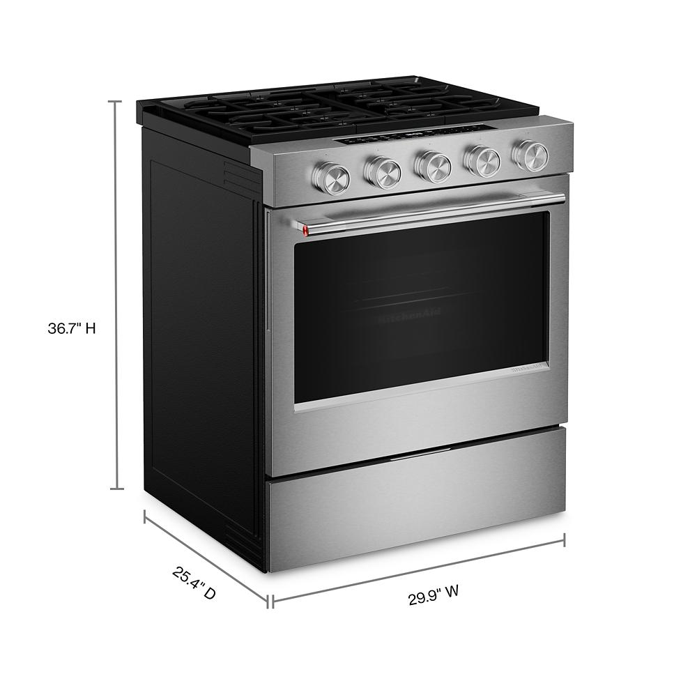 5.0 Cu. Ft. Smart Slide-in Gas Range with Convection Cooking Modes and 2-in-1 Burner
