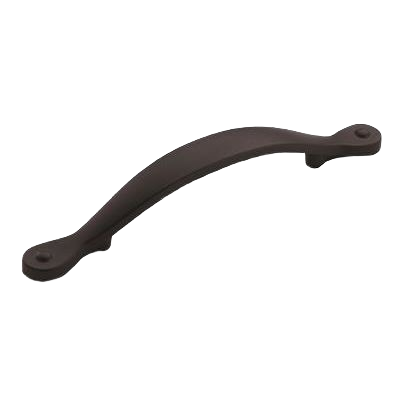 Matte black cabinet pull with 3-3/4 inch spacing, classic design from Amerock hardware for home improvement.
