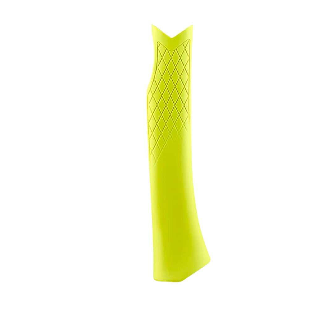 Bright yellow replacement grip with textured diamond pattern for improved hold in tools and home improvement projects
