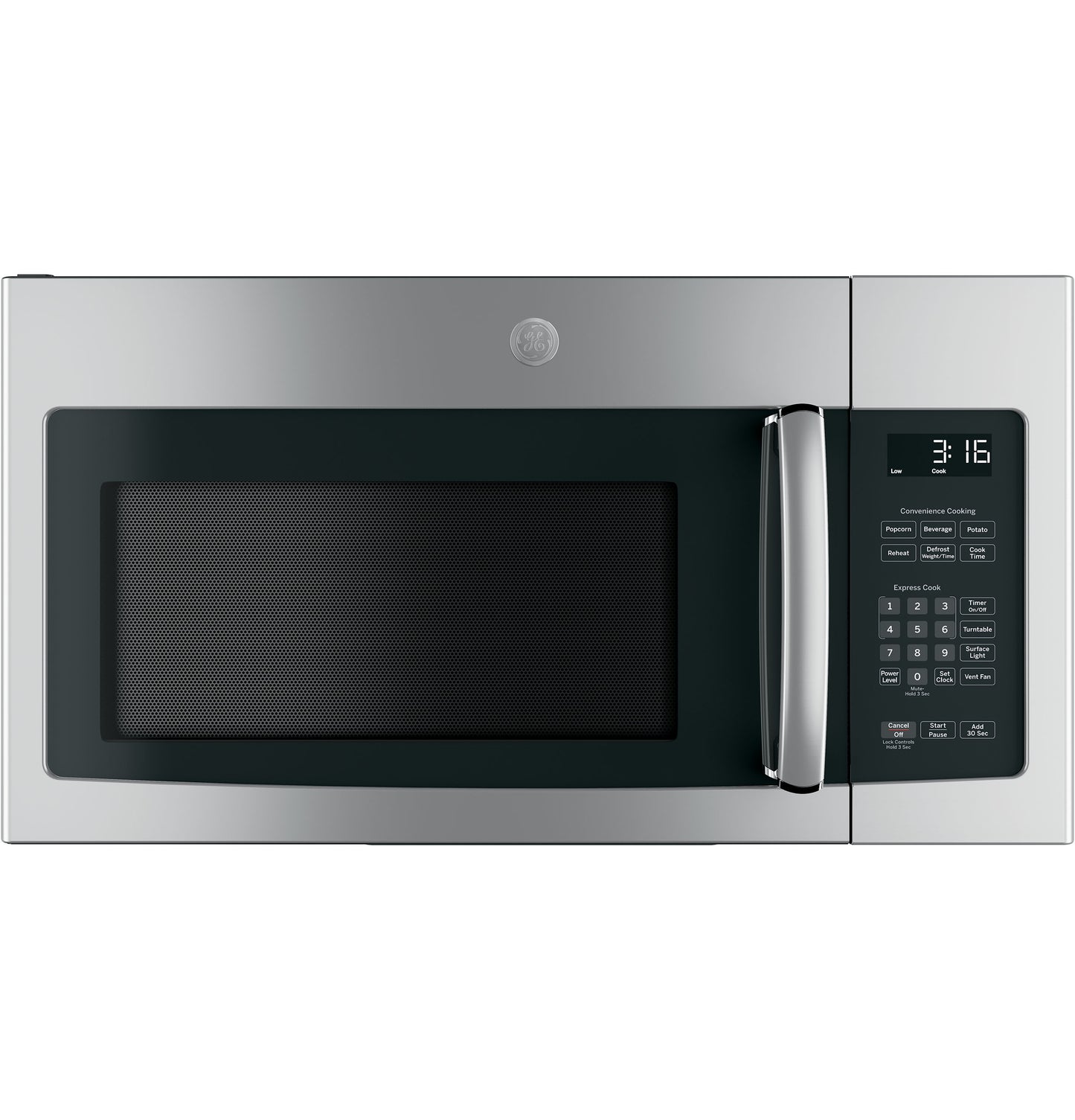 Stainless steel over-the-range microwave with digital controls and recirculating venting from Kitchen & Kitchenware collection
