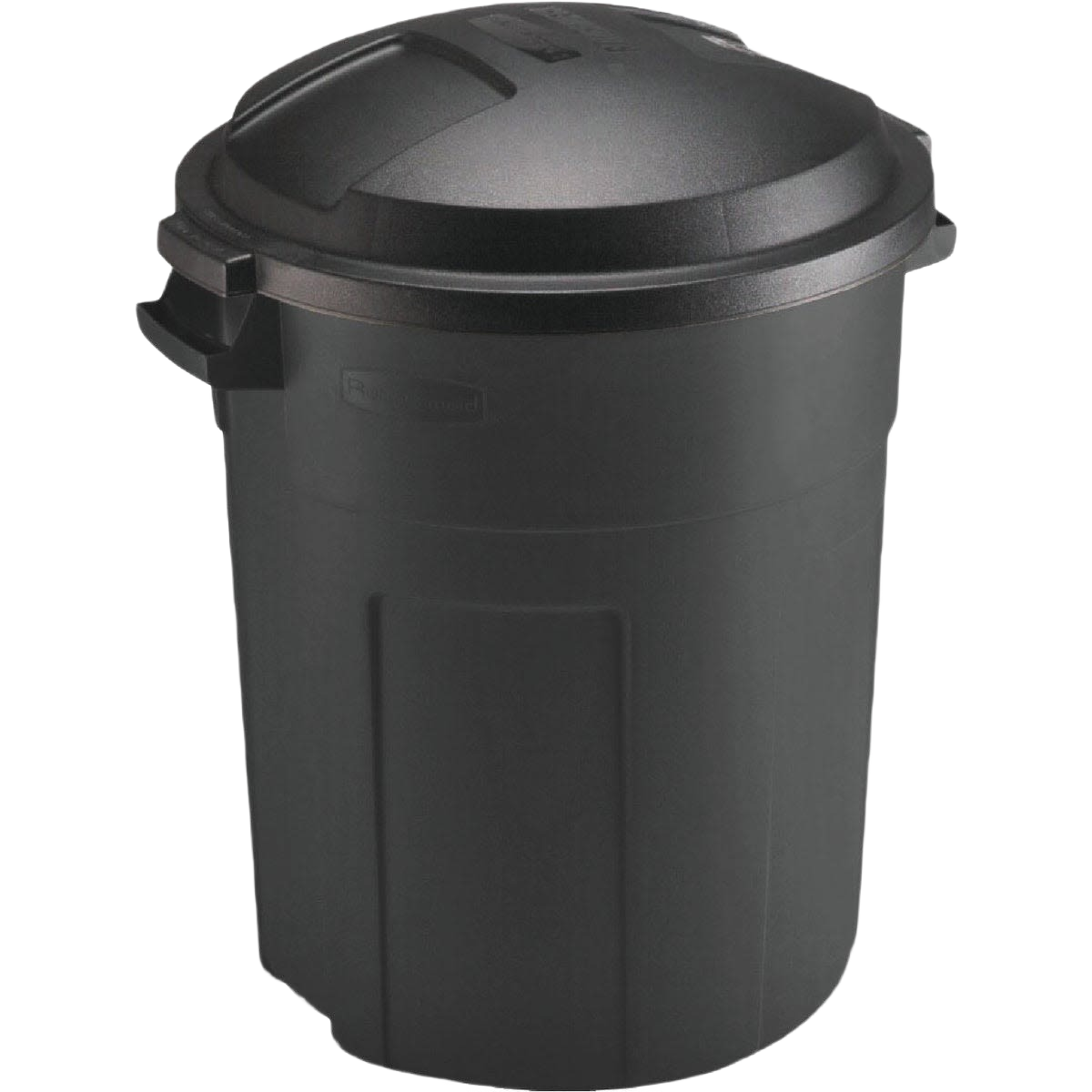 Black durable resin trash can with snap-fit lid for odor control in waste baskets and cleaning collections under $50