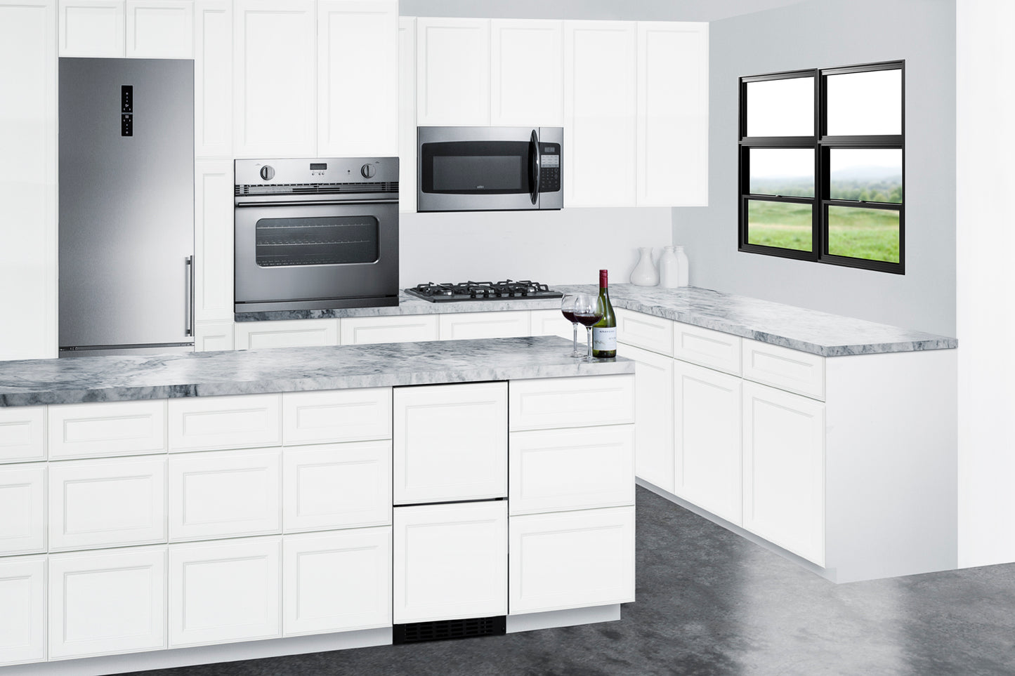 15" Wide 2-Drawer All-Refrigerator, ADA Compliant (Panels Not Included)
