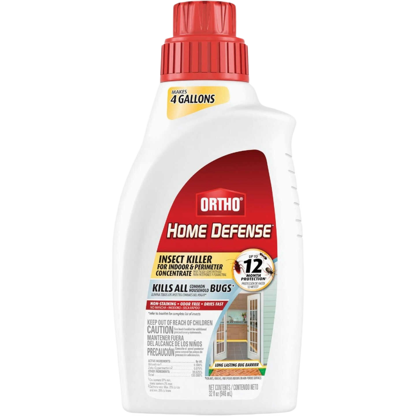 Ortho Home Defense Insect Killer for Indoor & Perimeter Concentrate, 32 oz.