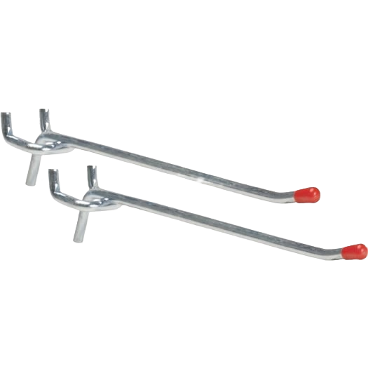 Do it Best 6 Inch Medium Duty Safety Tip Straight Pegboard Hooks, 2-Count