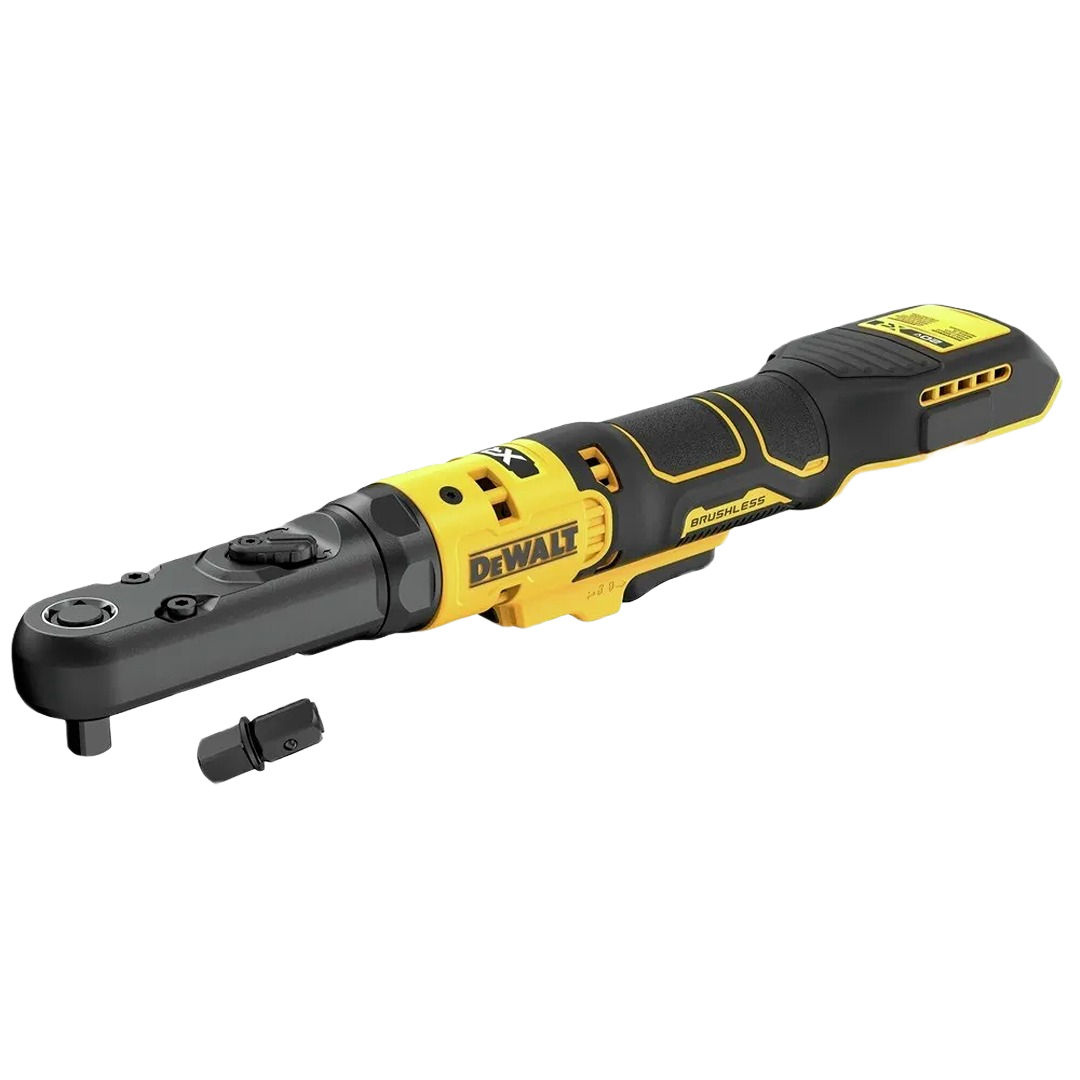 Cordless Dewalt sealed head ratchet with brushless motor for professional hand tools and home improvement use